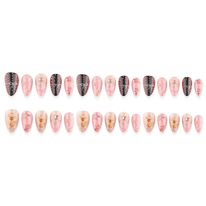 Artificial Nails in Playful Deer Design Bowlift
