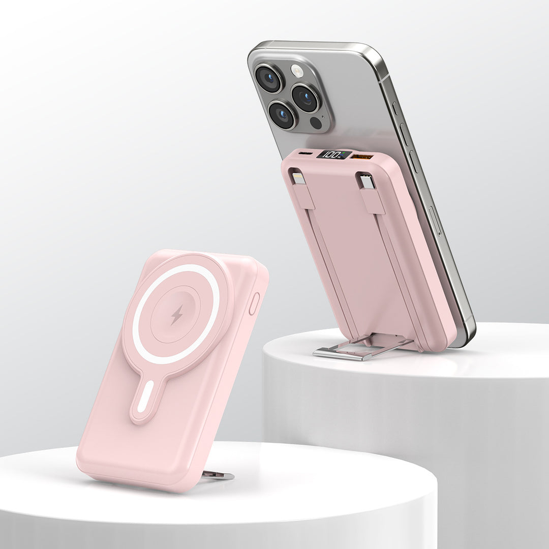 Portable Magnetic Power Bank with Stand Bowlift