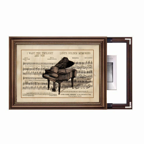 Framed Garden Scene Artwork