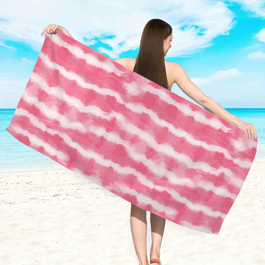large beach towel with colorful butterfly design Bowlift