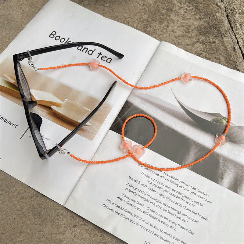 Floral Beaded Eyewear Chain Bowlift