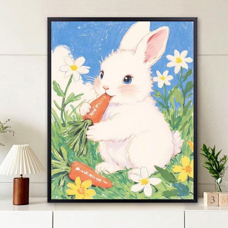 Cute Puppy Illustration Wall Art Bowlift