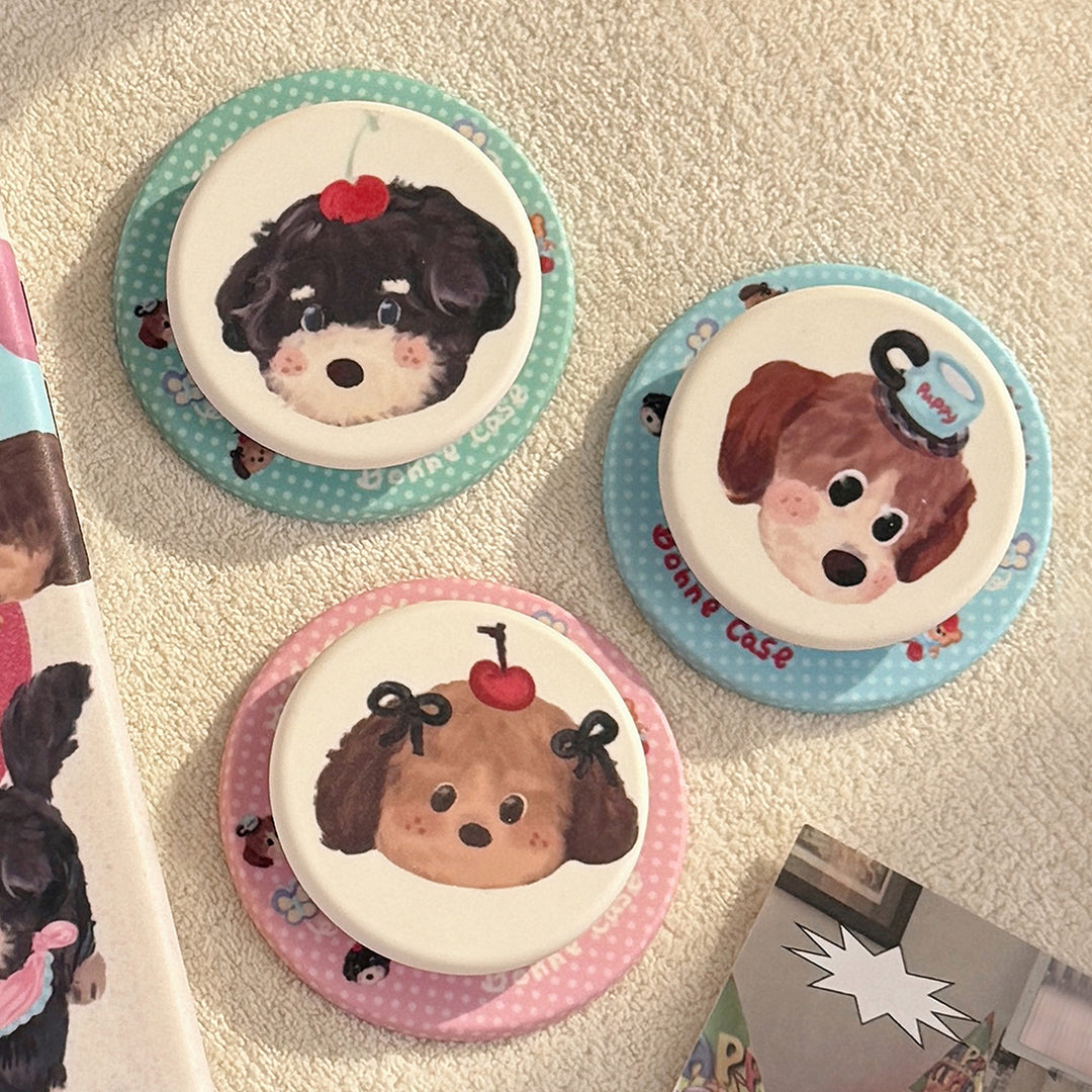 Decorative smartphone finger holder in dog design Bowlift