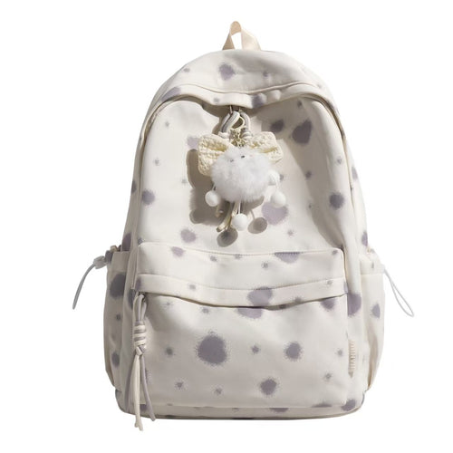 Stylish Polka Dot Backpack Bowlift