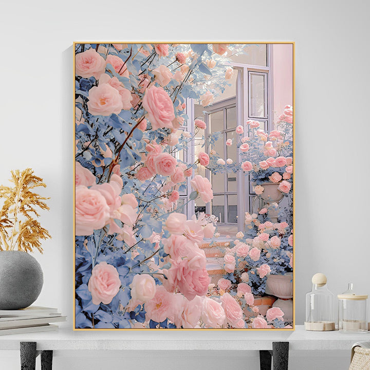 Floral Garden Scene Wall Art Bowlift