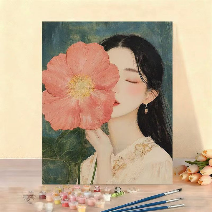 DIY Floral Portrait Paint by Numbers Kit Bowlift