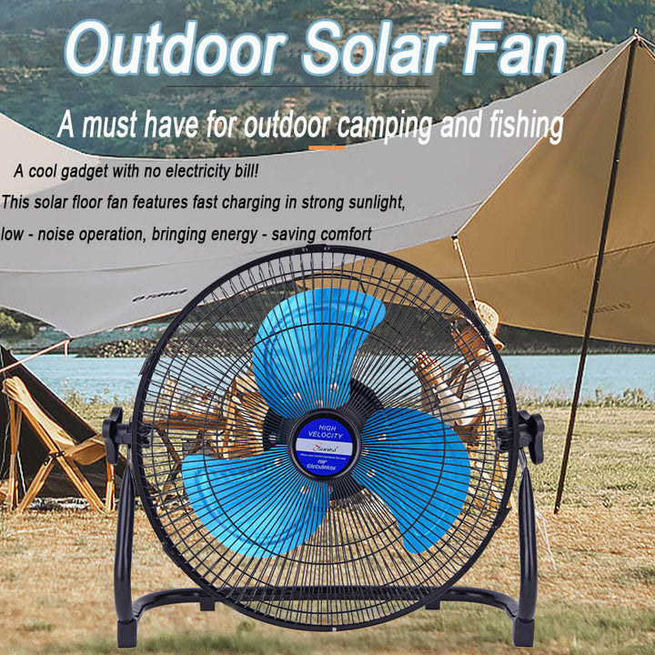 Women's Portable Solar Floor Fan with Silent Operation Bowlift
