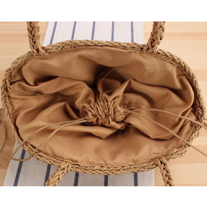 Robust basket bag with braided carrying straps Bowlift