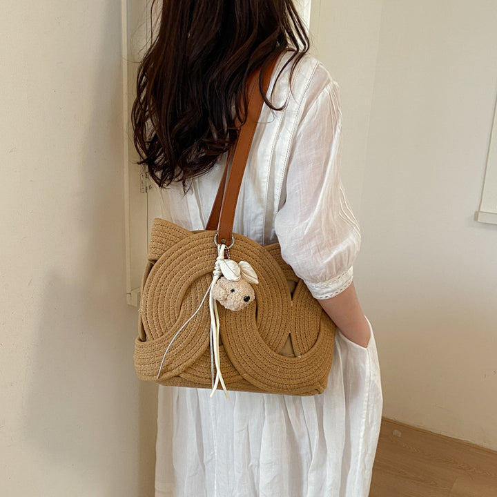 Designer shopping bag with decorative woven pattern Bowlift