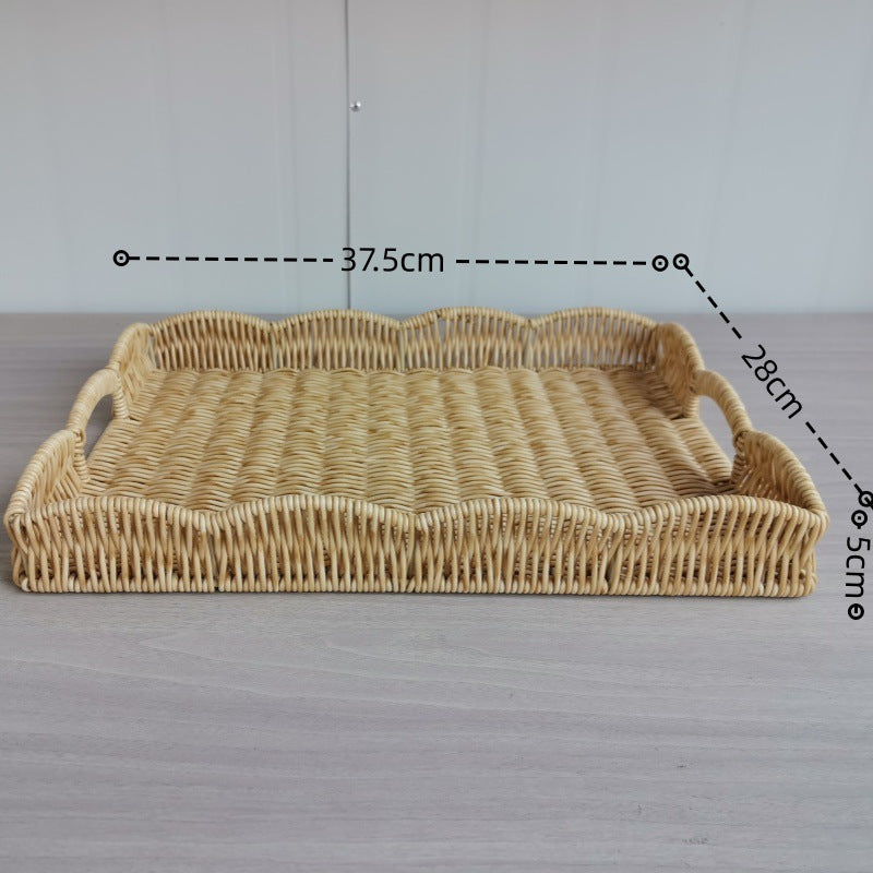 Elegant Woven Serving Tray Bowlift