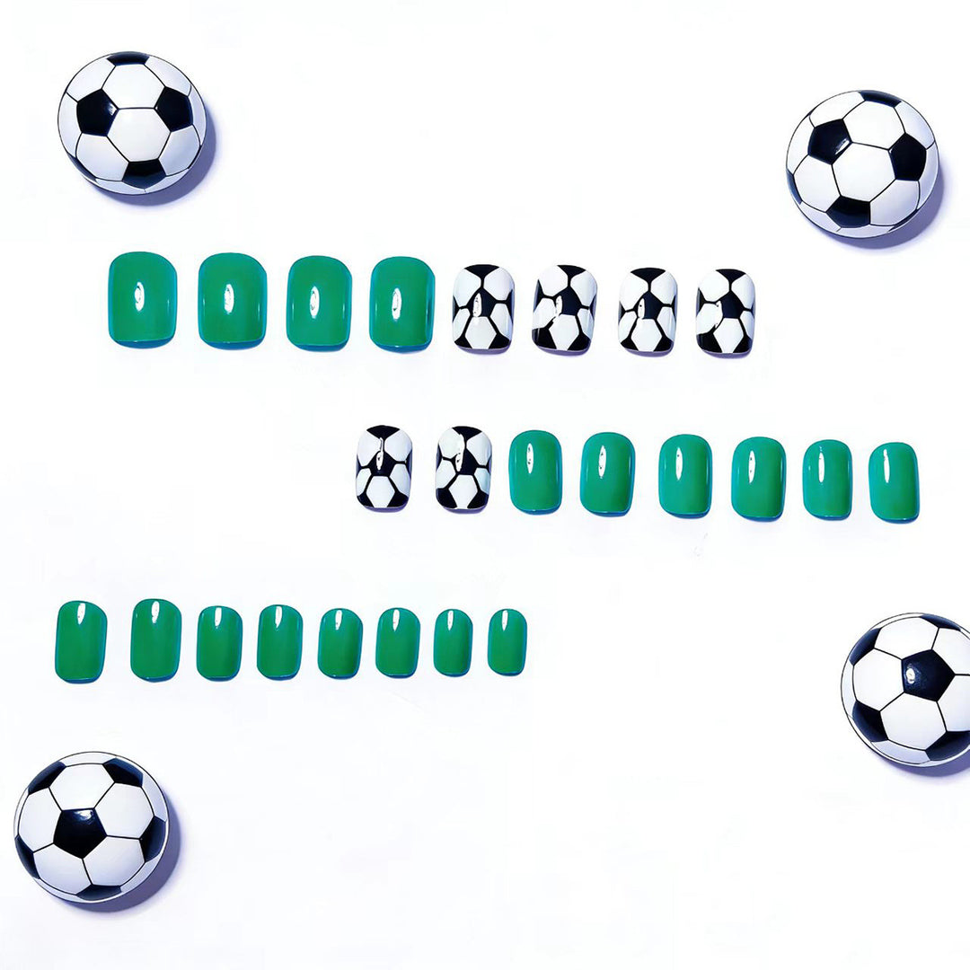 Artificial nails in sporty football design Bowlift