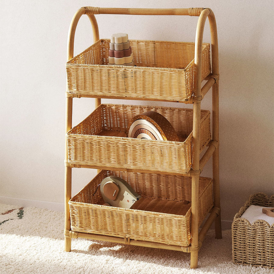 Multi-Tier Woven Storage Rack Bowlift