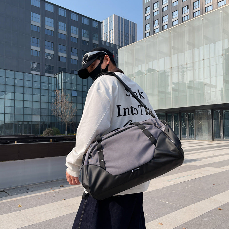 Sporty Weekend Duffel Bag with Multifunctional Compartments Bowlift