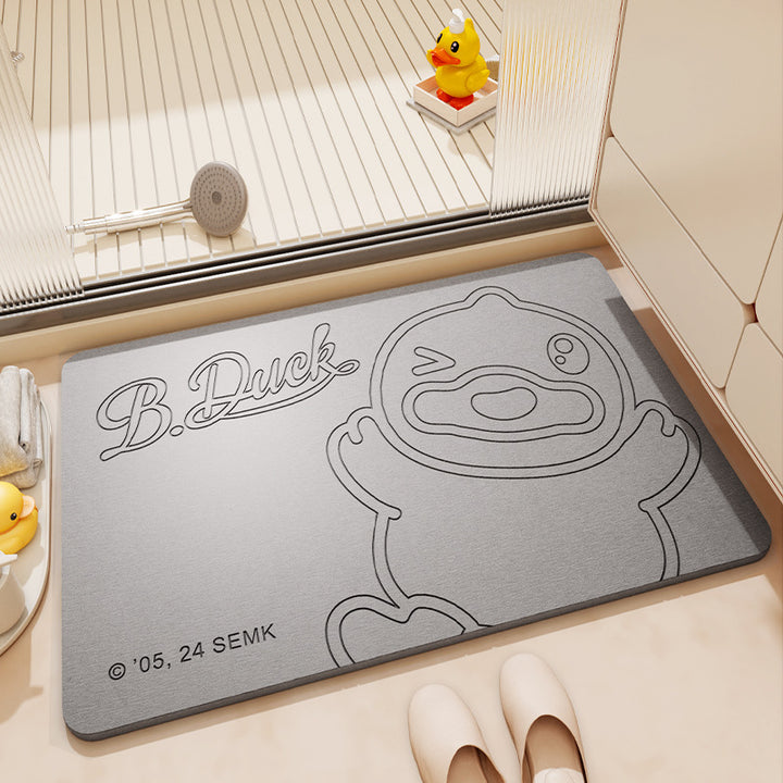 Playful Cartoon Bath Mat Bowlift