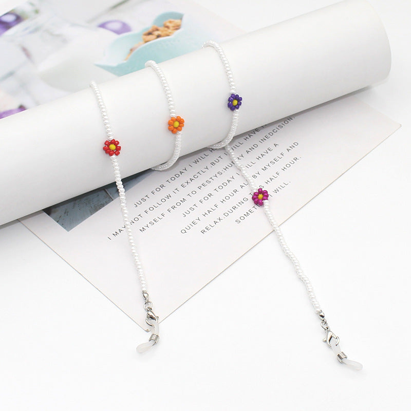 Floral Beaded Eyewear Chain Bowlift