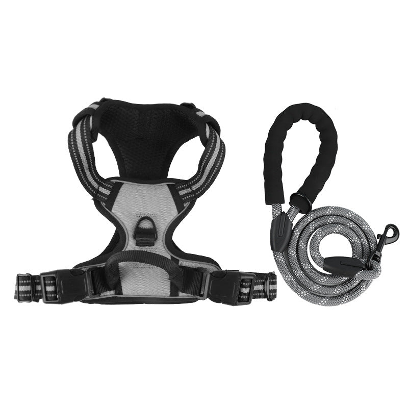 Comfortable Adjustable Dog Harness and Leash Set
