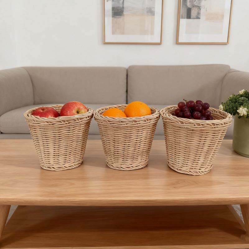 Decorative Natural Woven Fruit Storage Baskets Bowlift
