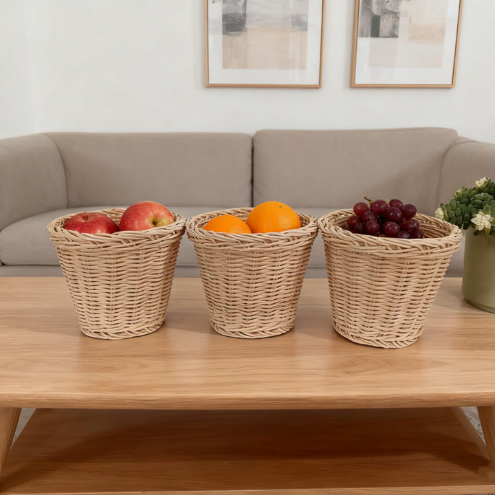 Decorative Natural Woven Fruit Storage Baskets Bowlift