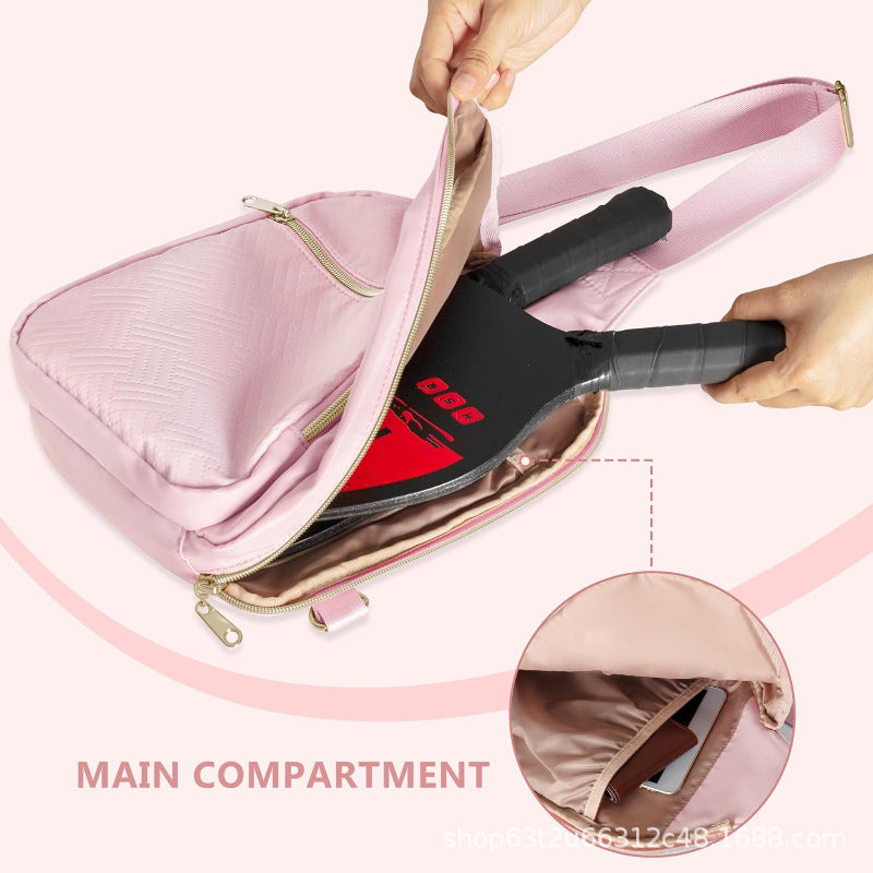 Sporty shoulder bag for tennis rackets with practical compartments Bowlift