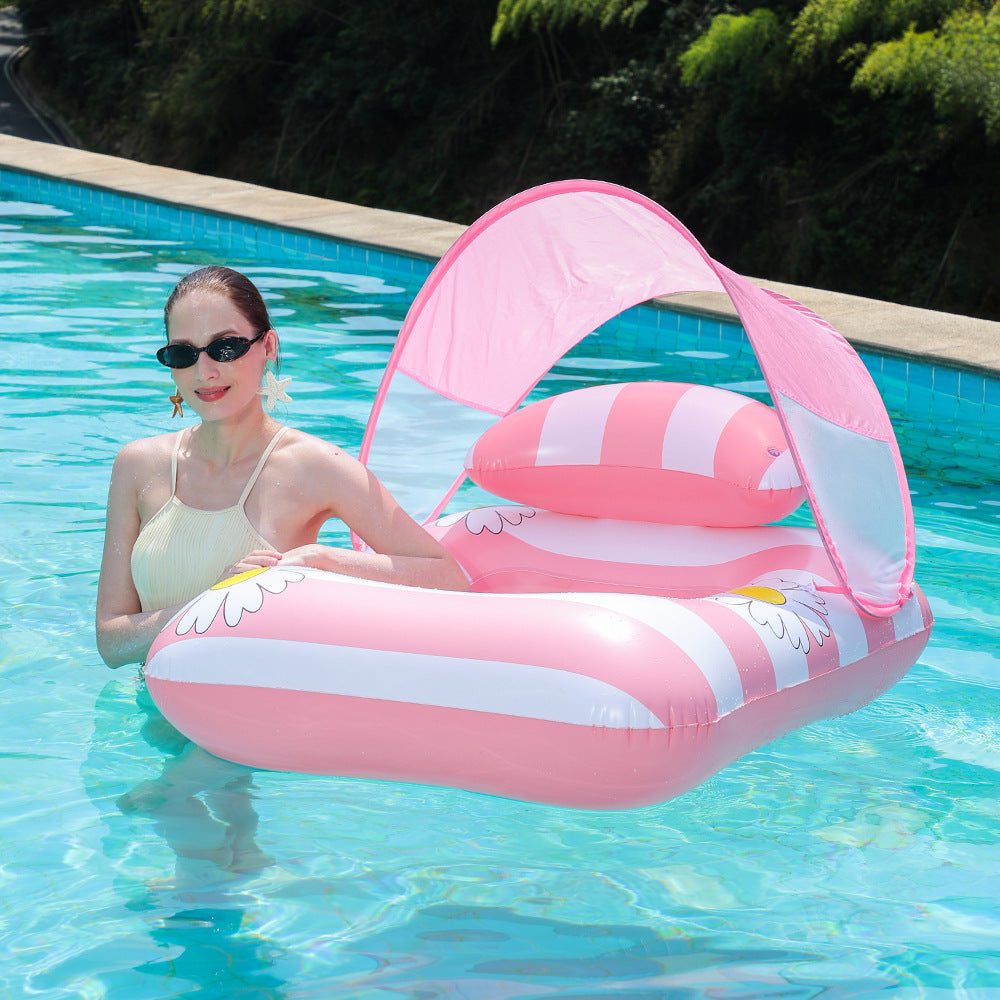 Women Inflatable Lounger with Floral Design Bowlift