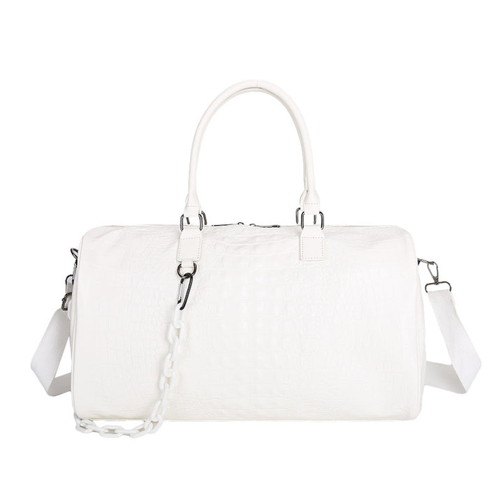 Crocodile Textured Luxurious Travel Duffle Bag Bowlift
