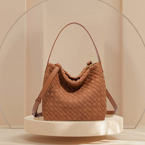 Textured Vegan Leather Crossbody Bag Bowlift