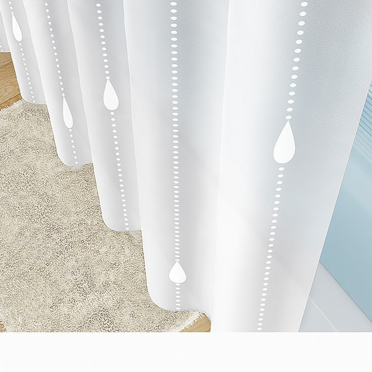 Sheer Textured Shower Curtain Bowlift