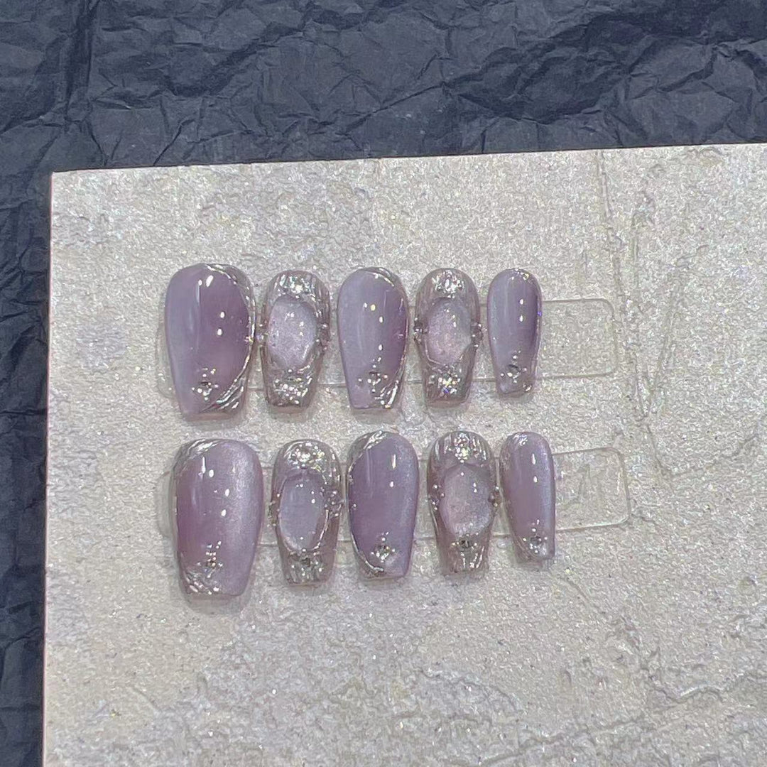 Artistic Press-On Nail Designs Bowlift