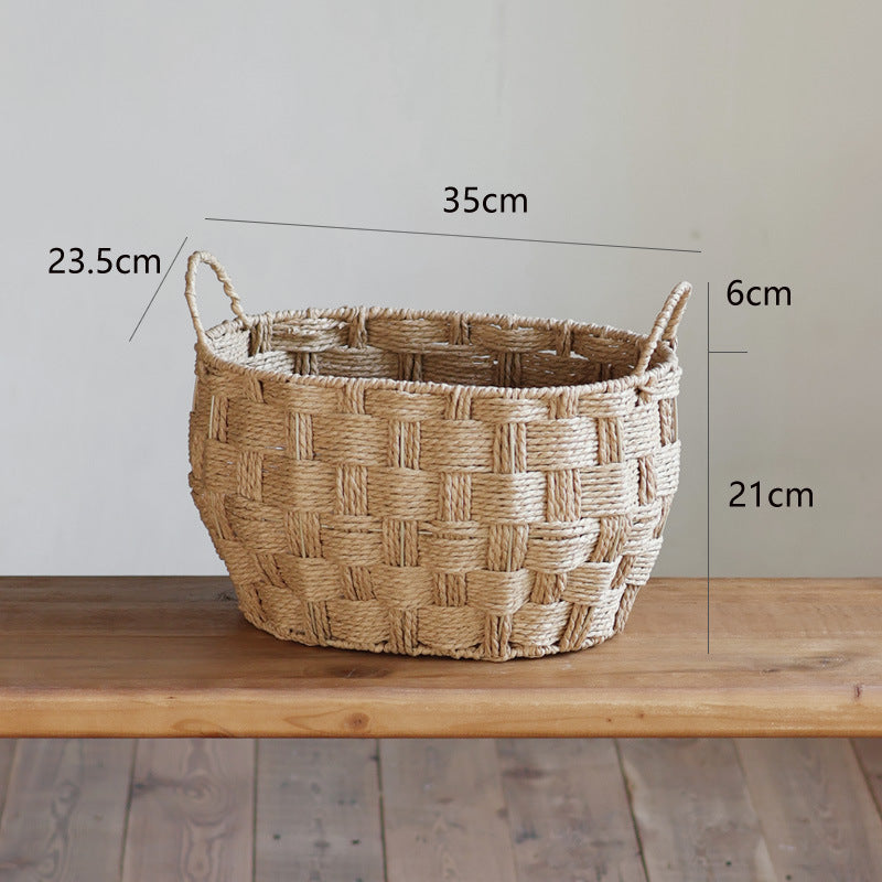 Storage baskets made of woven natural material Bowlift