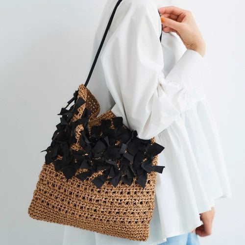 Handmade beach bag with decorative bows Bowlift