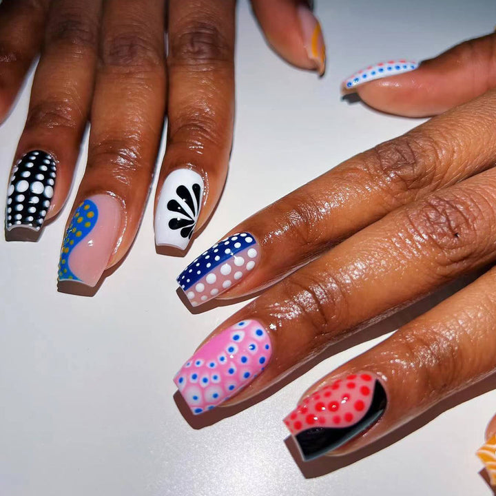 Creative nail art with various patterns Bowlift