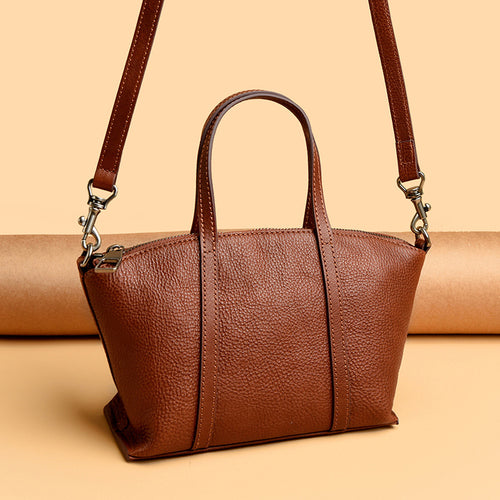 Textured Leather Handbag Bowlift