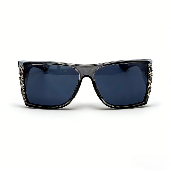 Women's Sporty Sunglasses with Sparkling Appliqués Bowlift