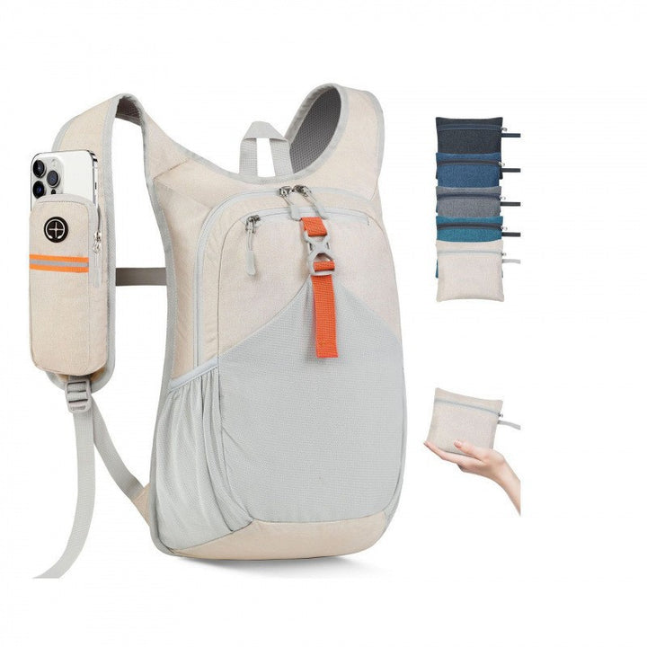 Functional leisure backpack with integrated phone pocket Bowlift