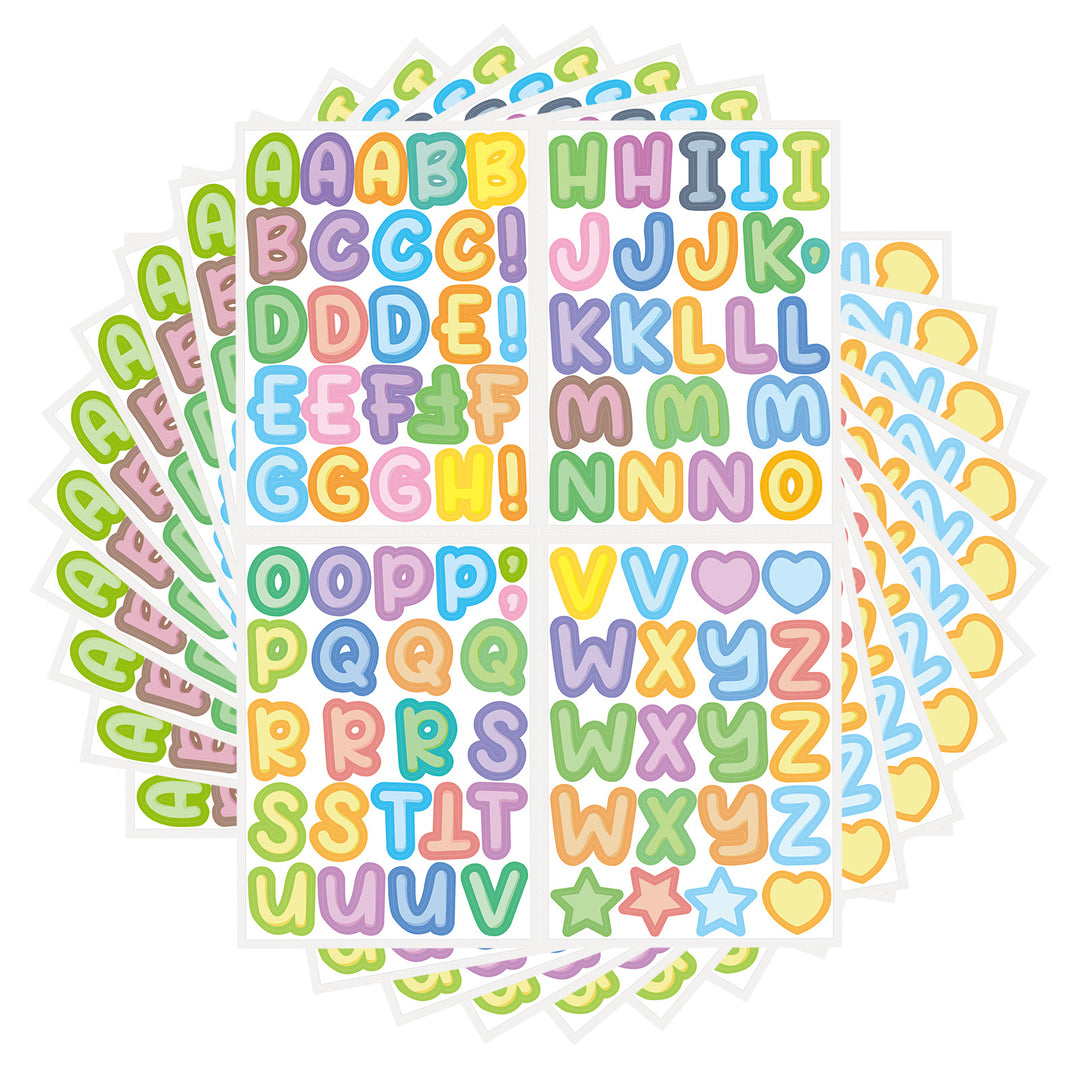 Colorful Alphabet Sticker Set Bowlift