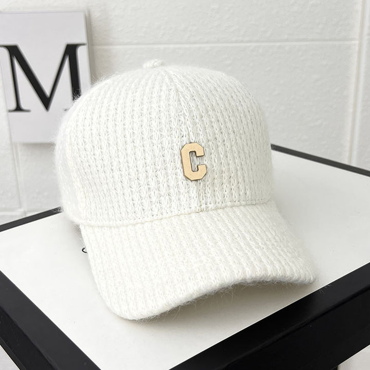 Women's Cozy Knitted Baseball Cap Bowlift