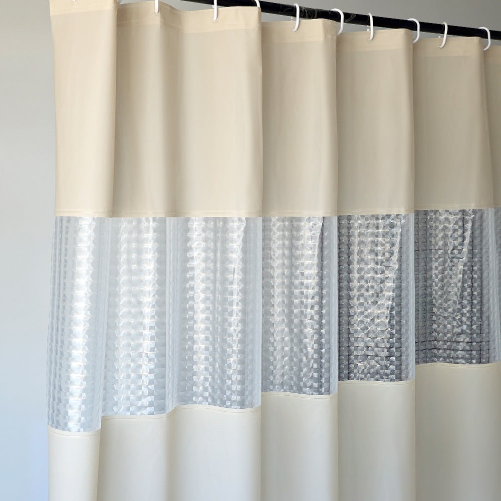 Textured Waterproof Shower Curtain Bowlift
