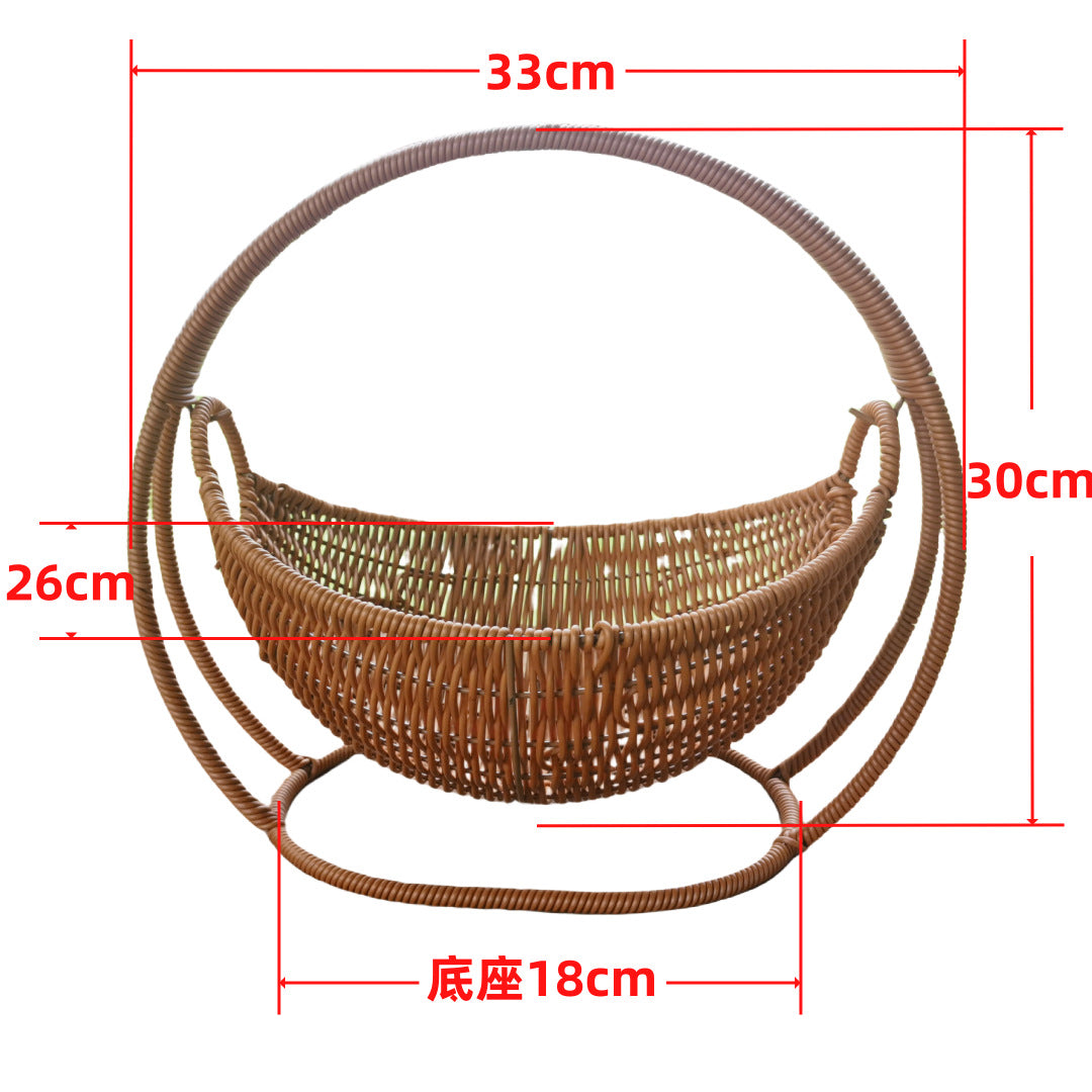 Ladies stylish decorative storage basket on metal frame Bowlift