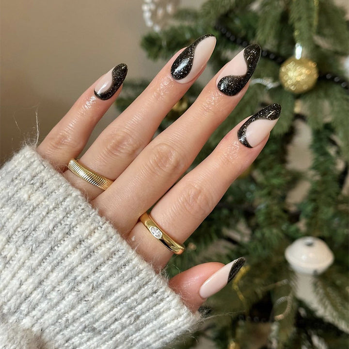 Glamorous Abstract Stiletto Press-On Nails Bowlift