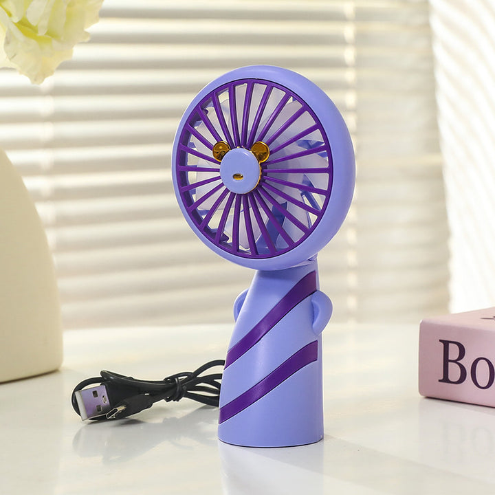 Women's Portable Mini Handheld Fan with USB Charging Function and Ergonomic Design Bowlift