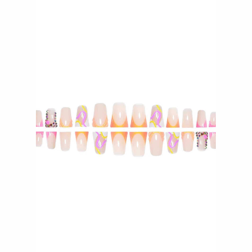 Women’s Decorative Acrylic Press-On Nail Extensions Bowlift