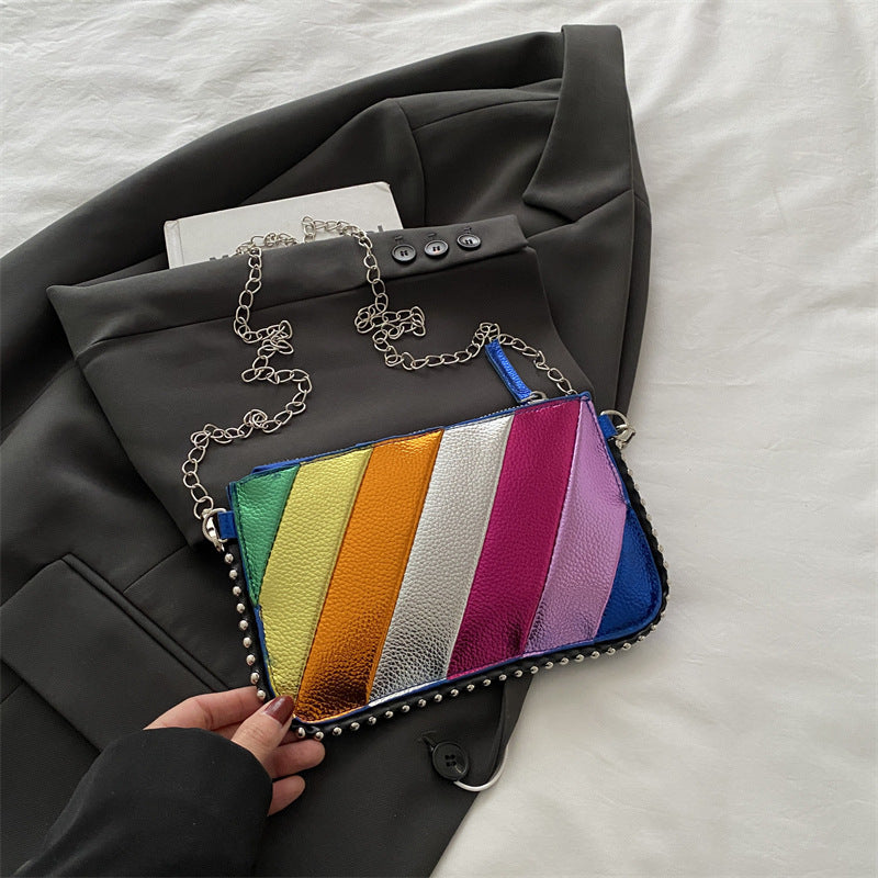 Colorful Metallic Chic Crossbody Bag Bowlift