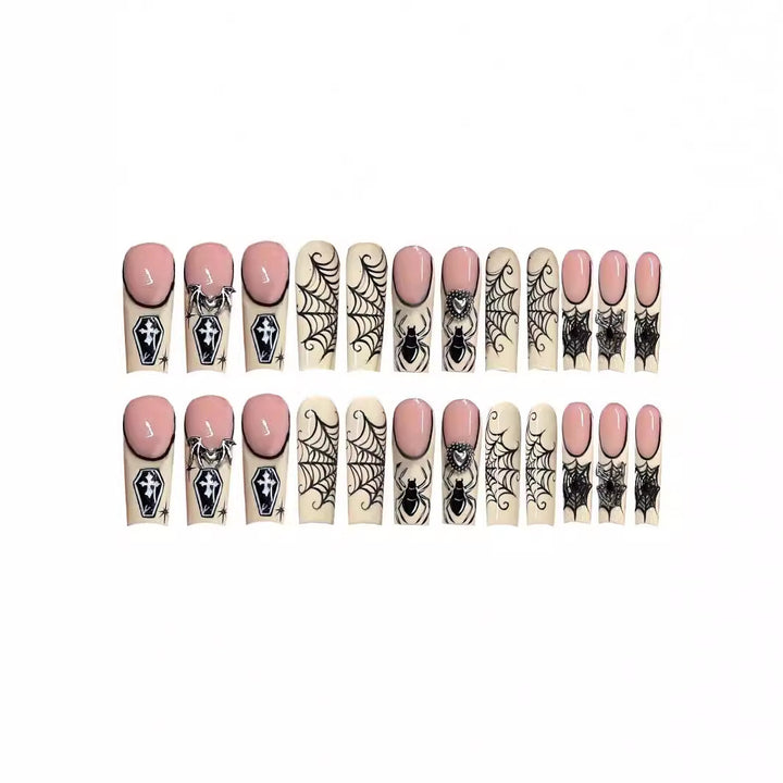 Halloween-Themed Acrylic Nail Set Bowlift