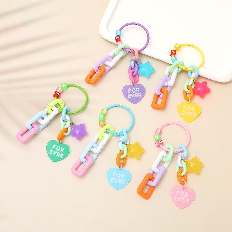 Playful keychain with colorful plastic chains Bowlift