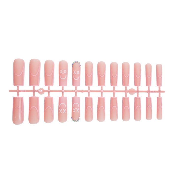 Decorative Press-On Nail Set with Playful Designs Bowlift