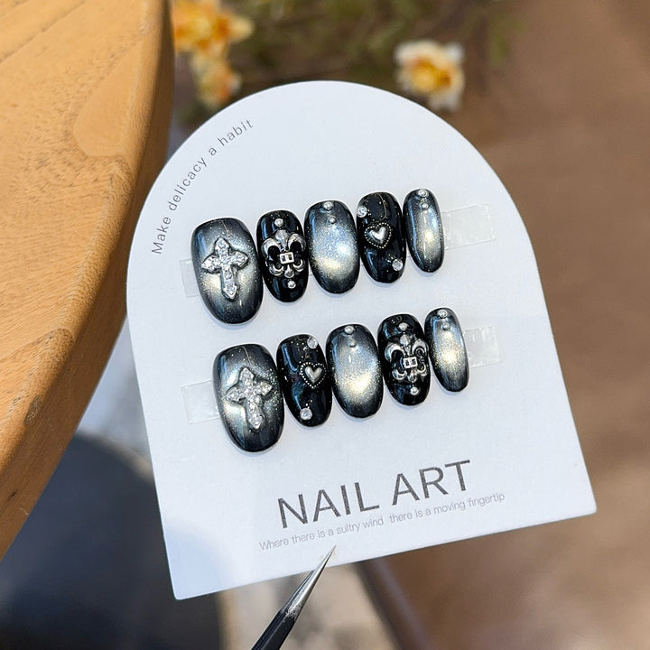 Artificial Nail Set with Decorative Elements Bowlift