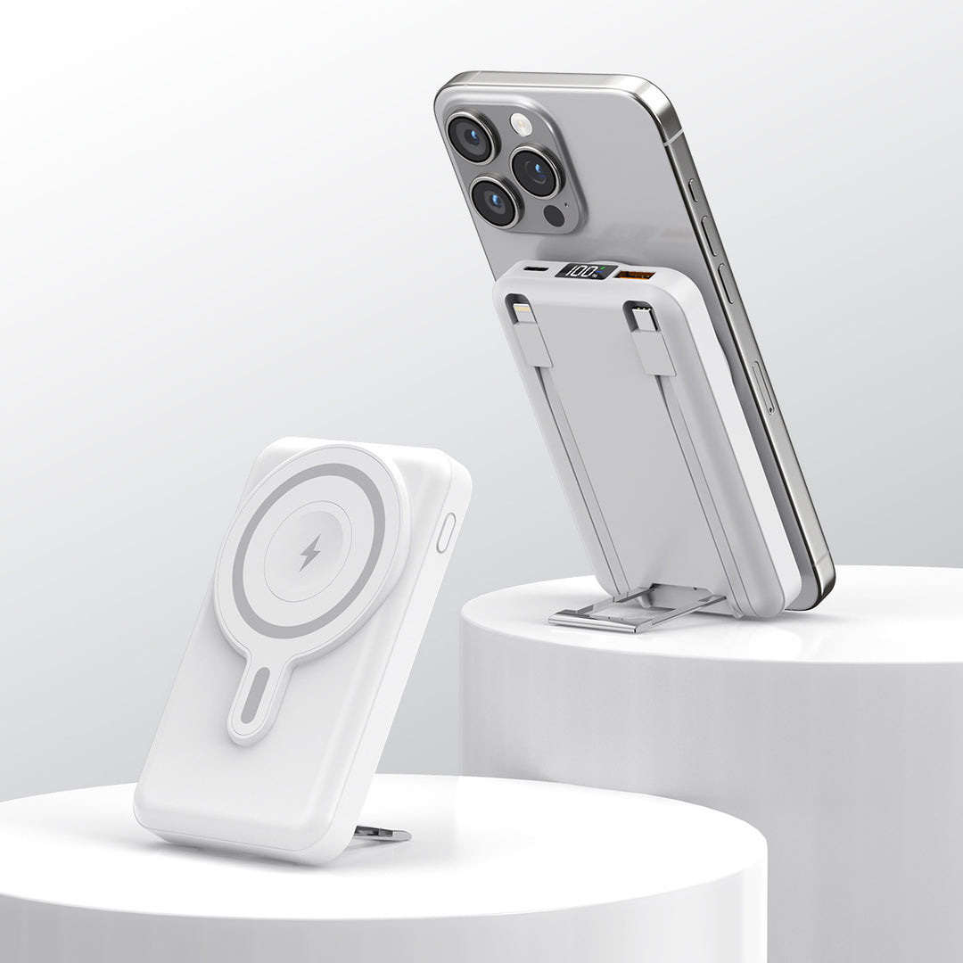 Portable Magnetic Power Bank with Stand Bowlift