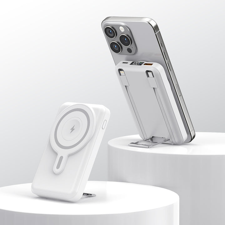 Portable Magnetic Power Bank with Stand Bowlift