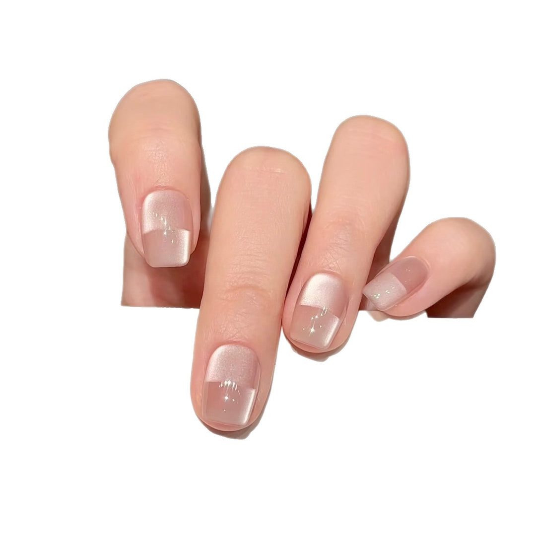 Elegant French Tip Design Press-On Nail Set Bowlift