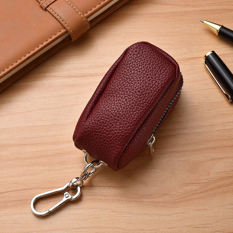 Compact Leather Keychain Pouch Bowlift